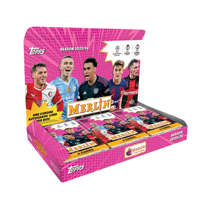 2023-24 Topps UEFA Club Competitions Merlin Chrome Soccer Hobby Box
