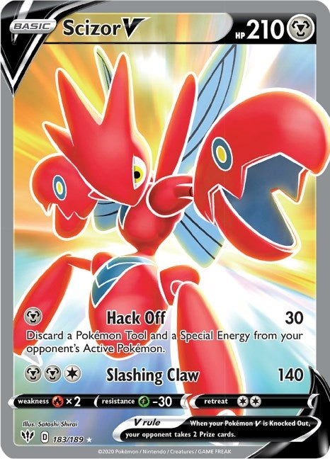 Image for Scizor V (Full Art) (183/189) (SWSH03) - Pokemon