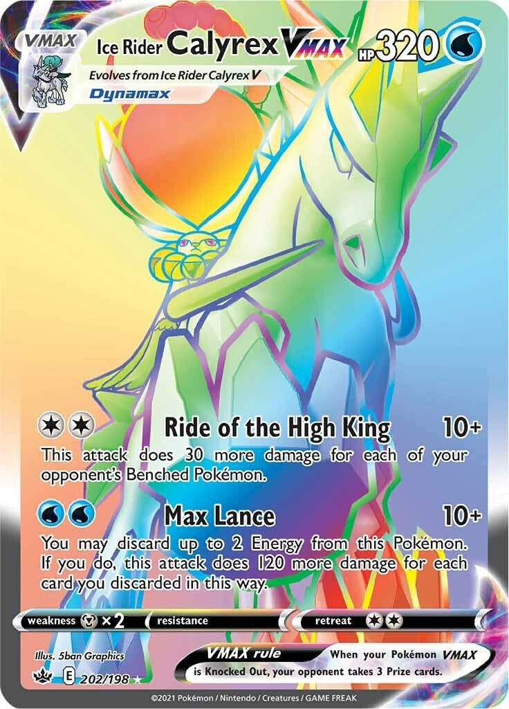 Image for Ice Rider Calyrex VMAX (Secret) (202/198) (SWSH06) - Pokemon