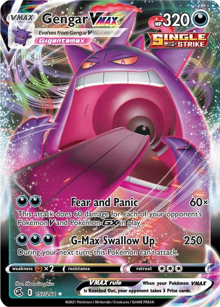 Image for Gengar VMAX (157/264) (SWSH08) - Pokemon