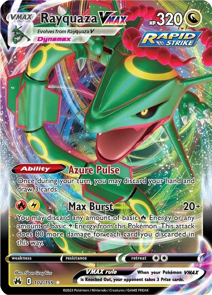 Image for Rayquaza VMAX (102) (102/159) (CRZ) - Pokemon