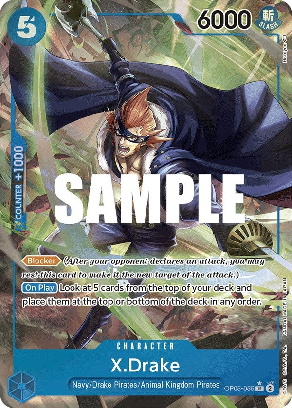 Image for X.Drake (Alternate Art) (OP05-055) - One Piece Card Game