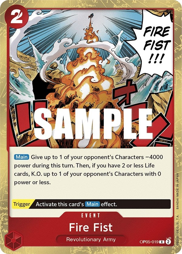 Image for Fire Fist (OP05-019) - One Piece Card Game