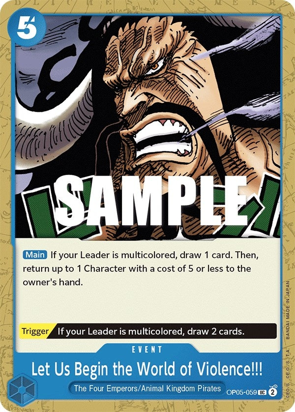 Image for Let Us Begin the World of Violence!! (OP05-059) - One Piece Card Game