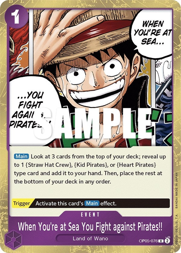 Image for When You're at Sea You Fight against Pirates!! (OP05-076) - One Piece Card Game