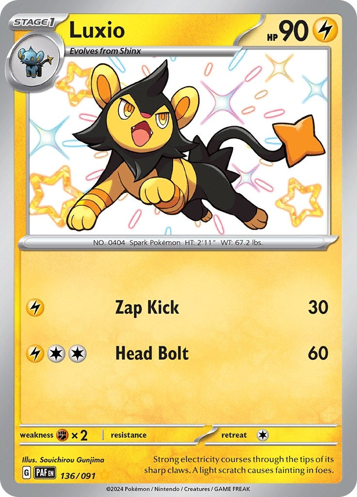Image for Luxio (136/091) (PAF) - Pokemon