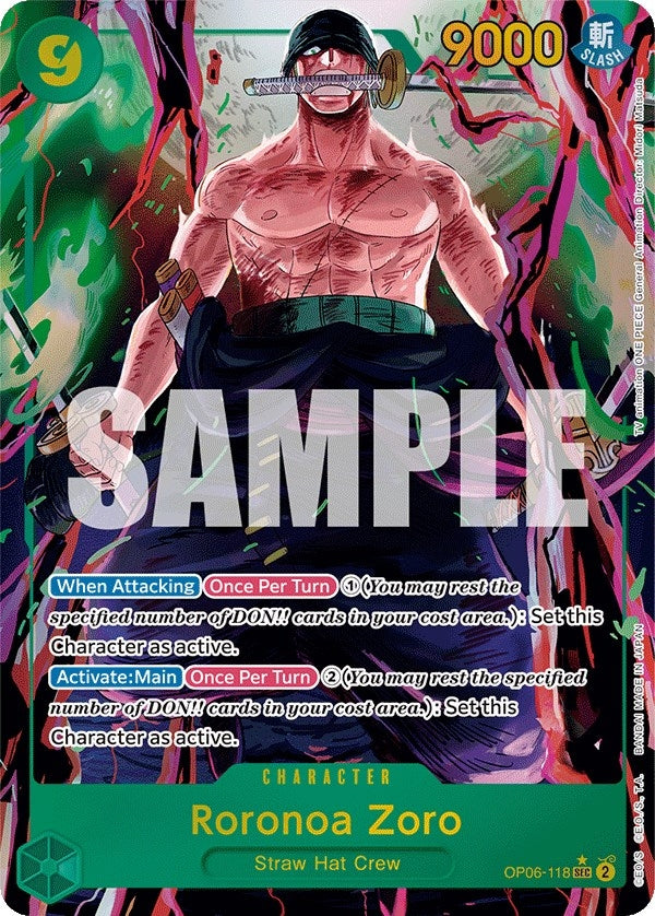 Image for Roronoa Zoro (Alternate Art) (OP06-118) - One Piece Card Game