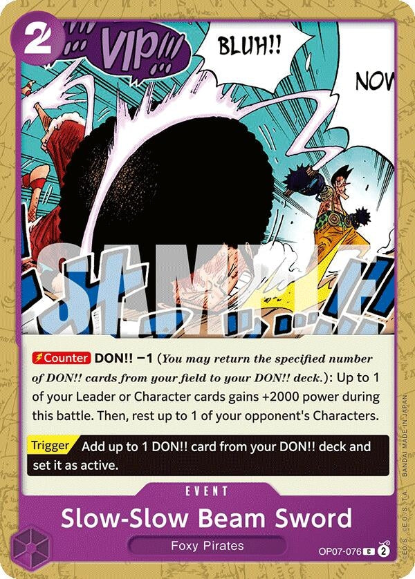 Image for Slow-Slow Beam Sword (OP07-076) - One Piece Card Game