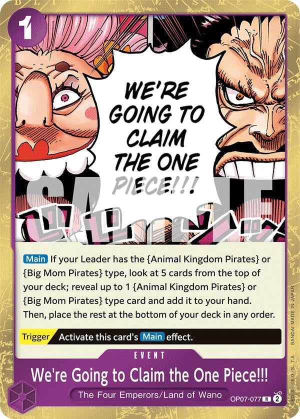 Image for We're Going to Claim the One Piece!!! (OP07-077) - One Piece Card Game