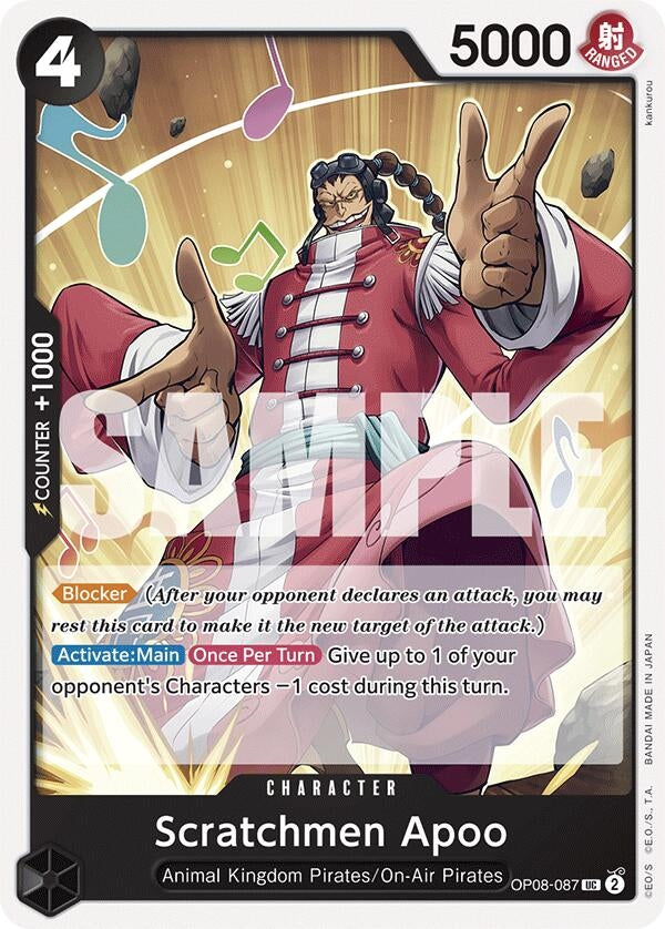 Image for Scratchmen Apoo (OP08-087) - One Piece Card Game