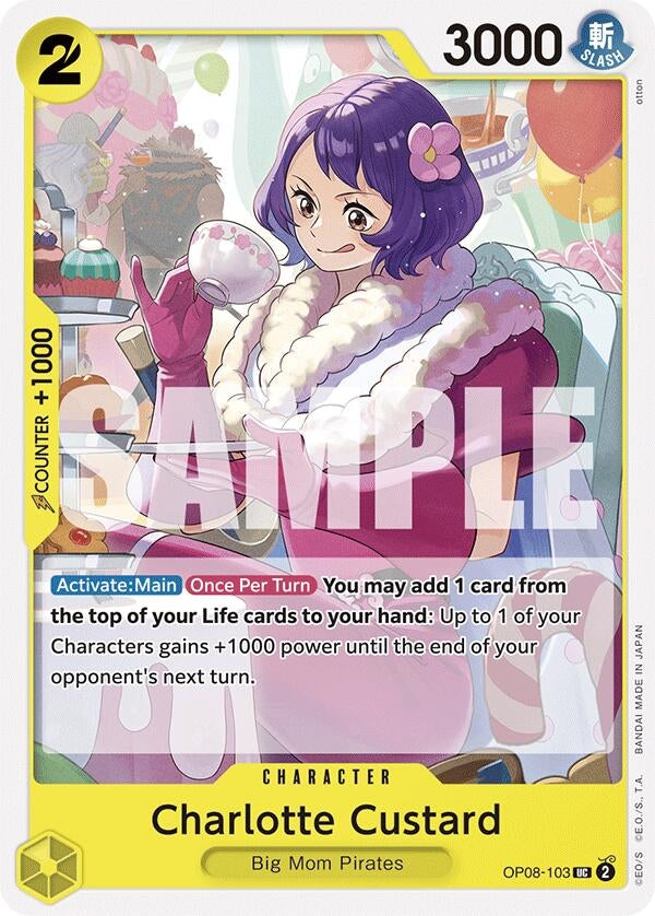 Image for Charlotte Custard (OP08-103) - One Piece Card Game