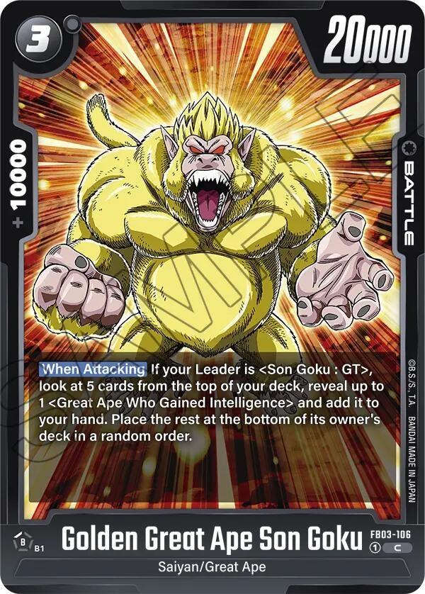 Image for Golden Great Ape Son Goku (FB03-106) - Dragon Ball Super: Fusion World