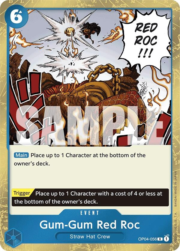 Image for Gum-Gum Red Roc (Jolly Roger Foil) (OP04-056) - One Piece Card Game