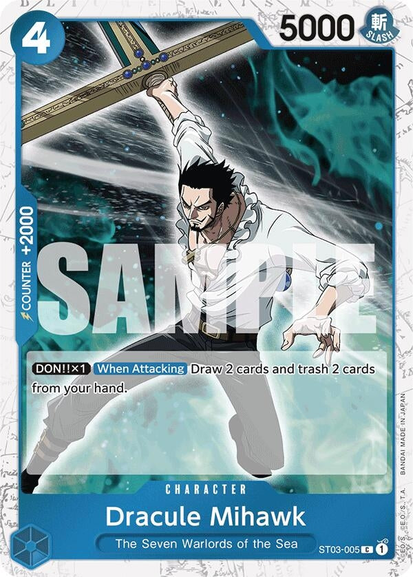Image for Dracule Mihawk (ST03-005) (Jolly Roger Foil) (ST03-005) - One Piece Card Game