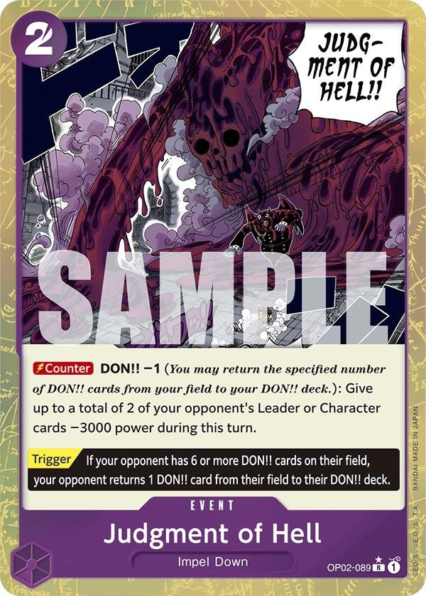 Image for Judgment of Hell (Textured Foil) (OP02-089) - One Piece Card Game