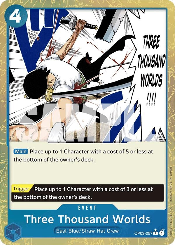 Image for Three Thousand Worlds (Textured Foil) (OP03-057) - One Piece Card Game