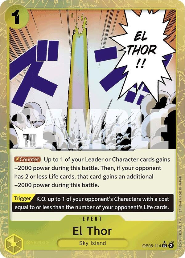 Image for El Thor (Textured Foil) (OP05-114) - One Piece Card Game