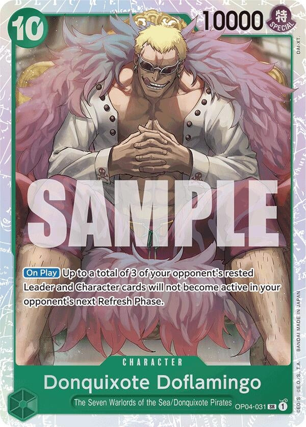 Image for Donquixote Doflamingo (Reprint) (OP04-031) - One Piece Card Game