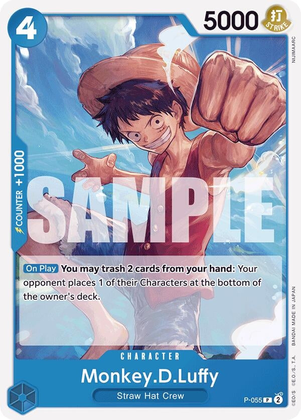 Image for Monkey.D.Luffy (P-055) (Reprint) (P-055) - One Piece Card Game
