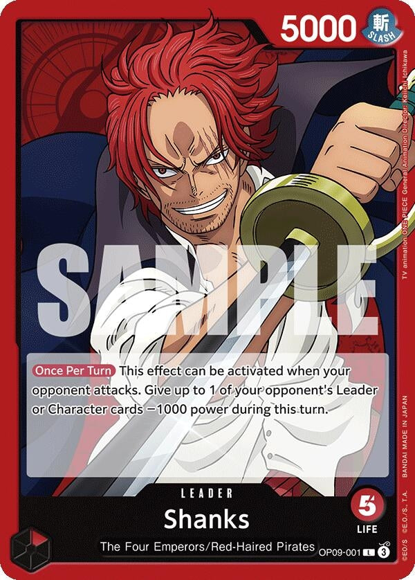 Image for Shanks (001) (OP09-001) - One Piece Card Game