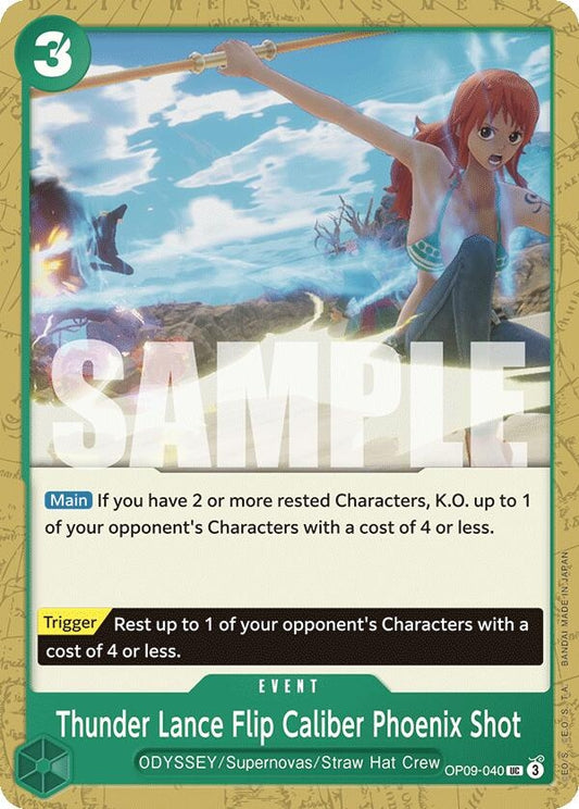 Image for Thunder Lance Flip Caliber Phoenix Shot (OP09-040) - One Piece Card Game
