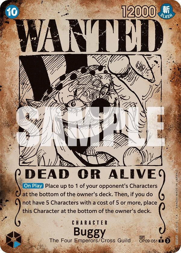 Image for Buggy (051) (Wanted Poster) (OP09-051) - One Piece Card Game