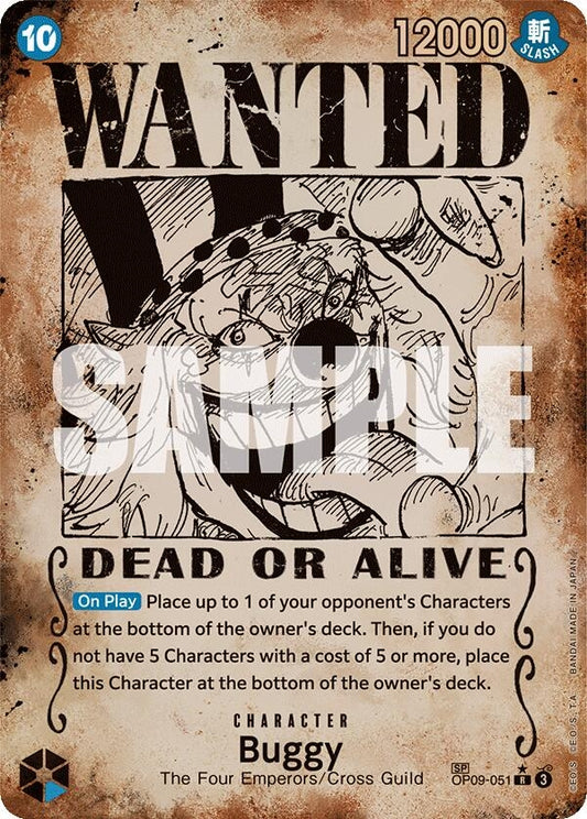 Image for Buggy (051) (Wanted Poster) (OP09-051) - One Piece Card Game
