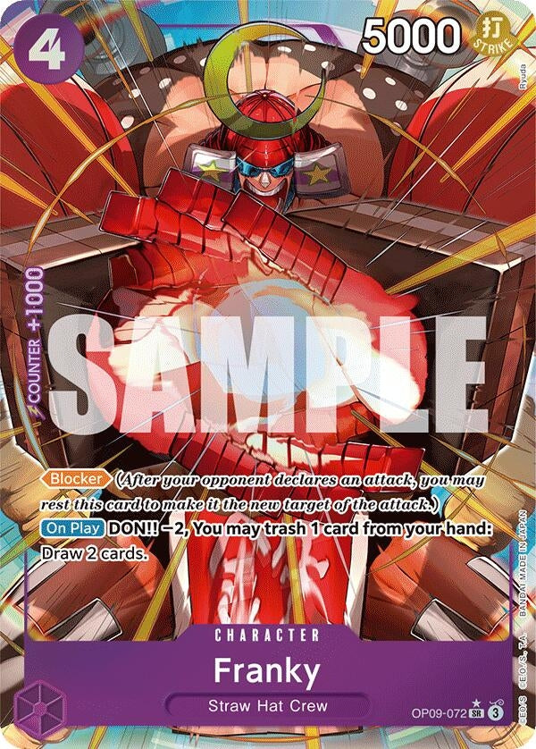Image for Franky (Parallel) (OP09-072) - One Piece Card Game