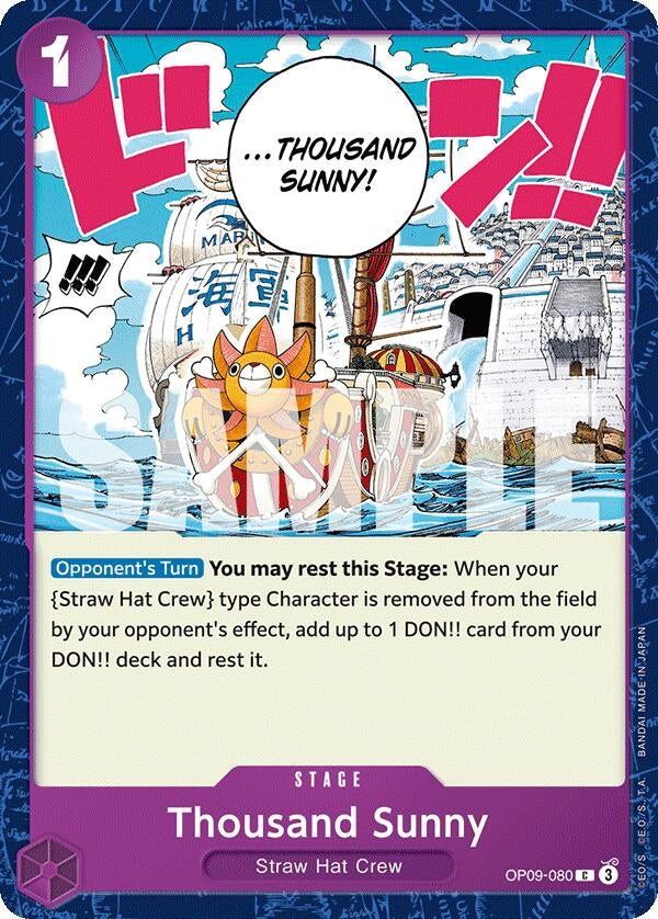 Image for Thousand Sunny (OP09-080) - One Piece Card Game