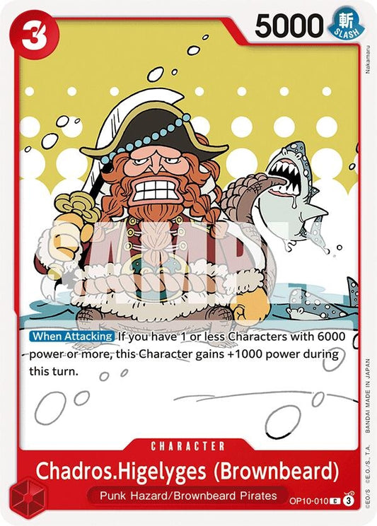 Image for Chadros.Higelyges (Brownbeard) (OP10-010) - One Piece Card Game