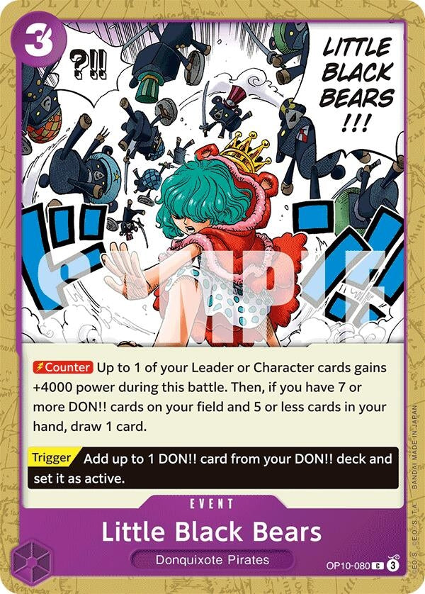Image for Little Black Bears (OP10-080) - One Piece Card Game