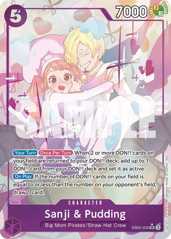 Image for Sanji & Pudding (Alternate Art) (EB02-035) - One Piece Card Game