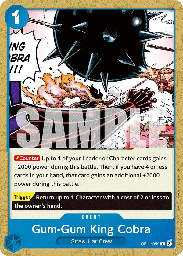 Image for Gum-Gum King Cobra (OP11-059) - One Piece Card Game