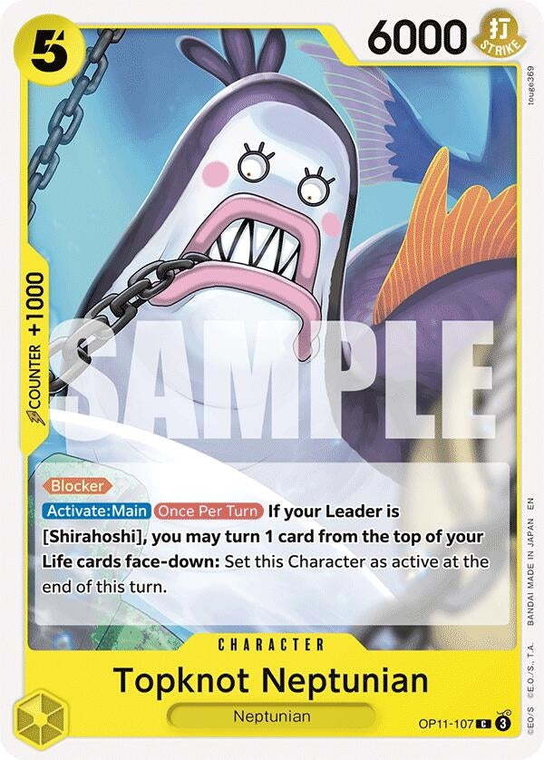 Image for Topknot Neptunian (OP11-107) - One Piece Card Game