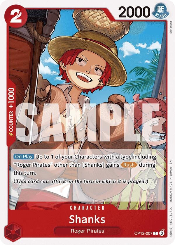 Image for Shanks (007) (OP12-007) - One Piece Card Game