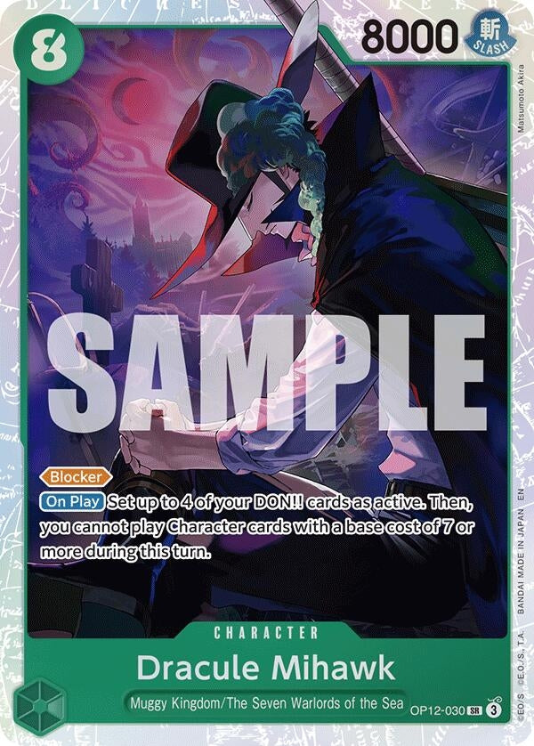 Image for Dracule Mihawk (OP12-030) - One Piece Card Game