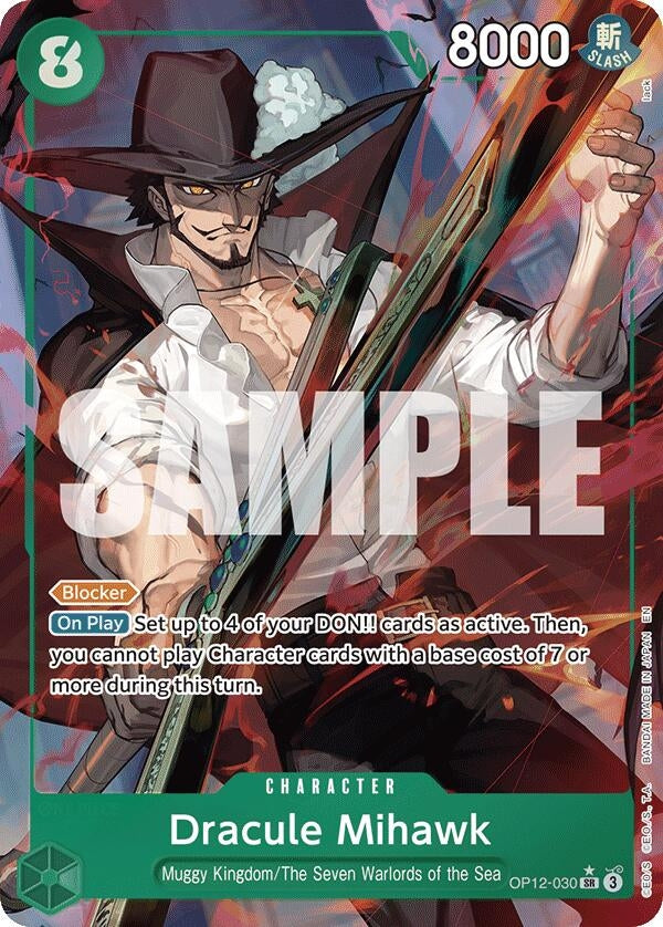 Image for Dracule Mihawk (Alternate Art) (OP12-030) - One Piece Card Game