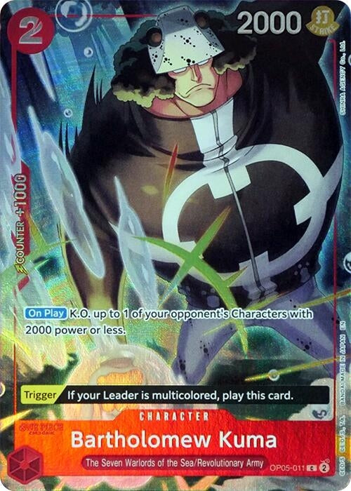Image for Bartholomew Kuma (Seven Warlords of the Sea Binder Set) (OP05-011) - One Piece Card Game