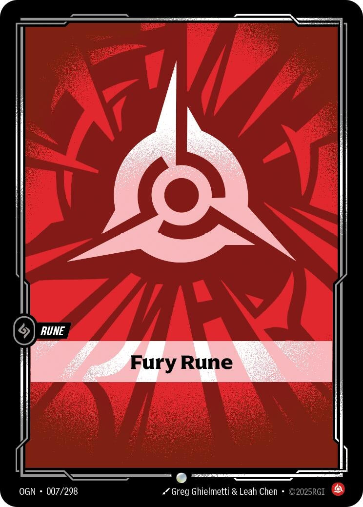 Image for Fury Rune (007/298) - Riftbound: League of Legends Trading Card Game