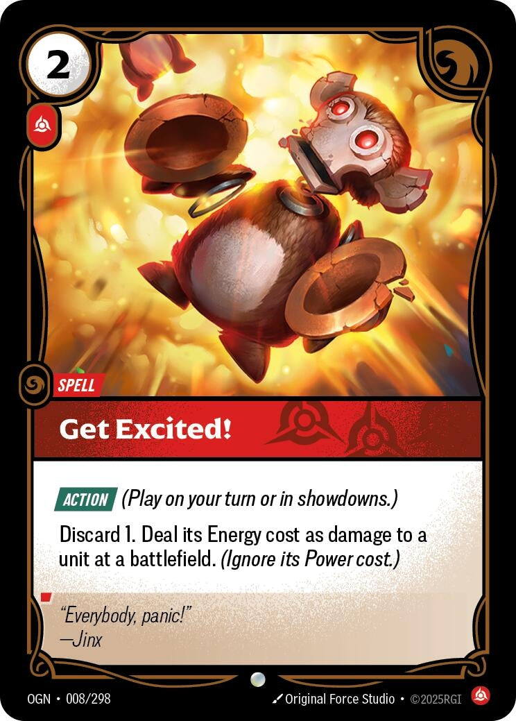 Image for Get Excited! (008/298) - Riftbound: League of Legends Trading Card Game