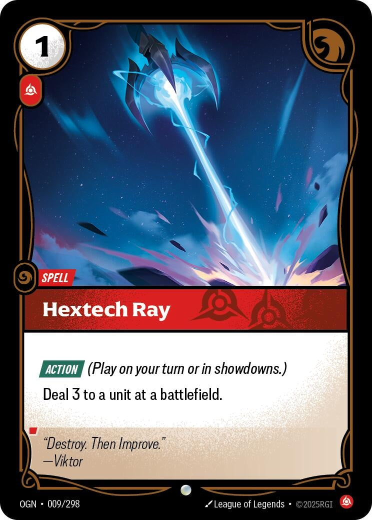 Image for Hextech Ray (009/298) - Riftbound: League of Legends Trading Card Game