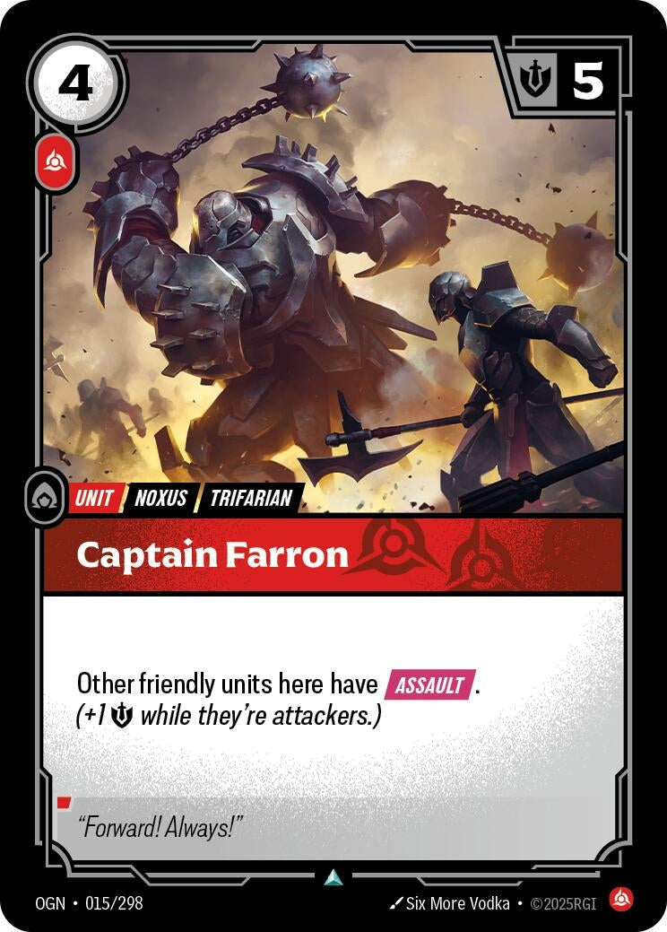 Image for Captain Farron (015/298) - Riftbound: League of Legends Trading Card Game
