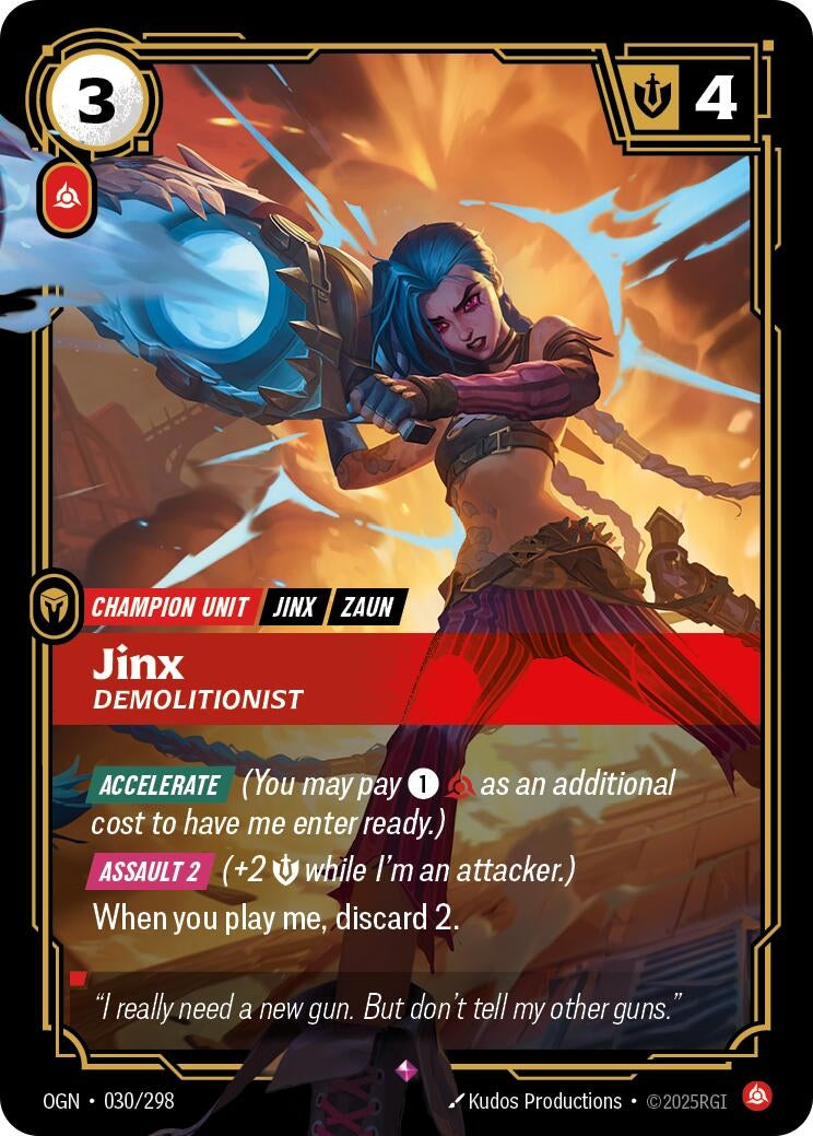 Image for Jinx - Demolitionist (030/298) - Riftbound: League of Legends Trading Card Game