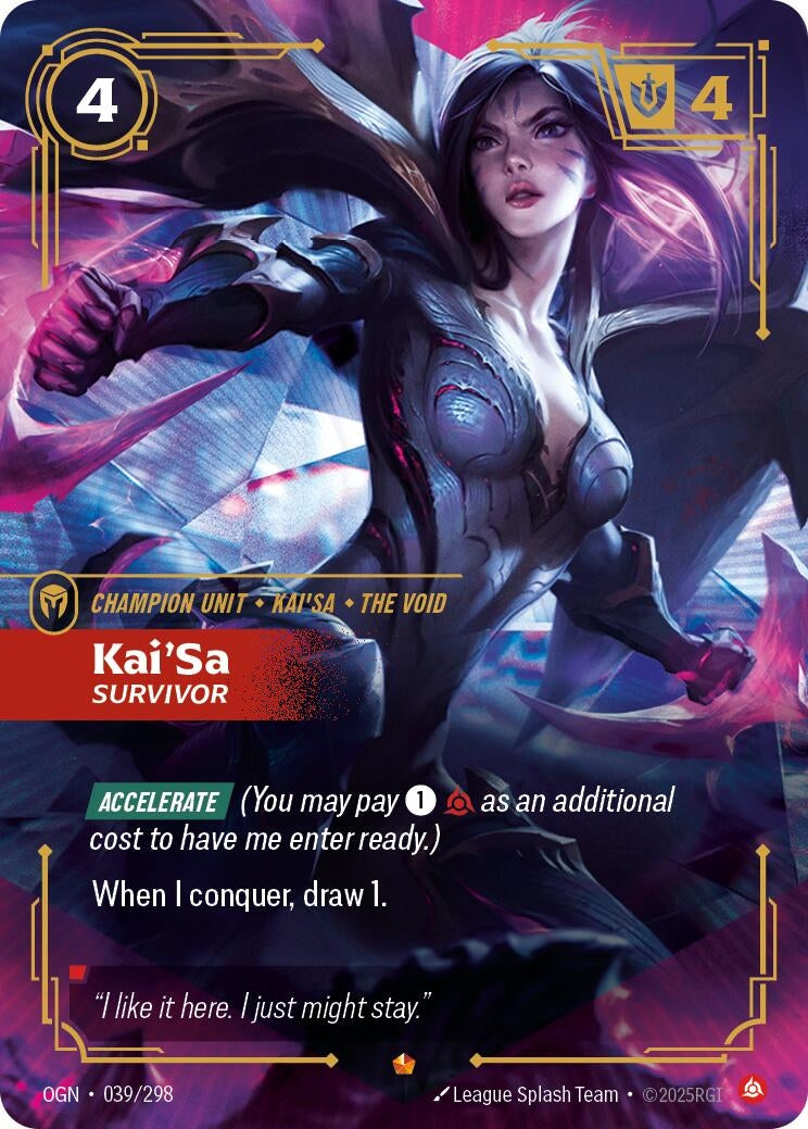 Image for Kai'Sa - Survivor (039/298) - Riftbound: League of Legends Trading Card Game