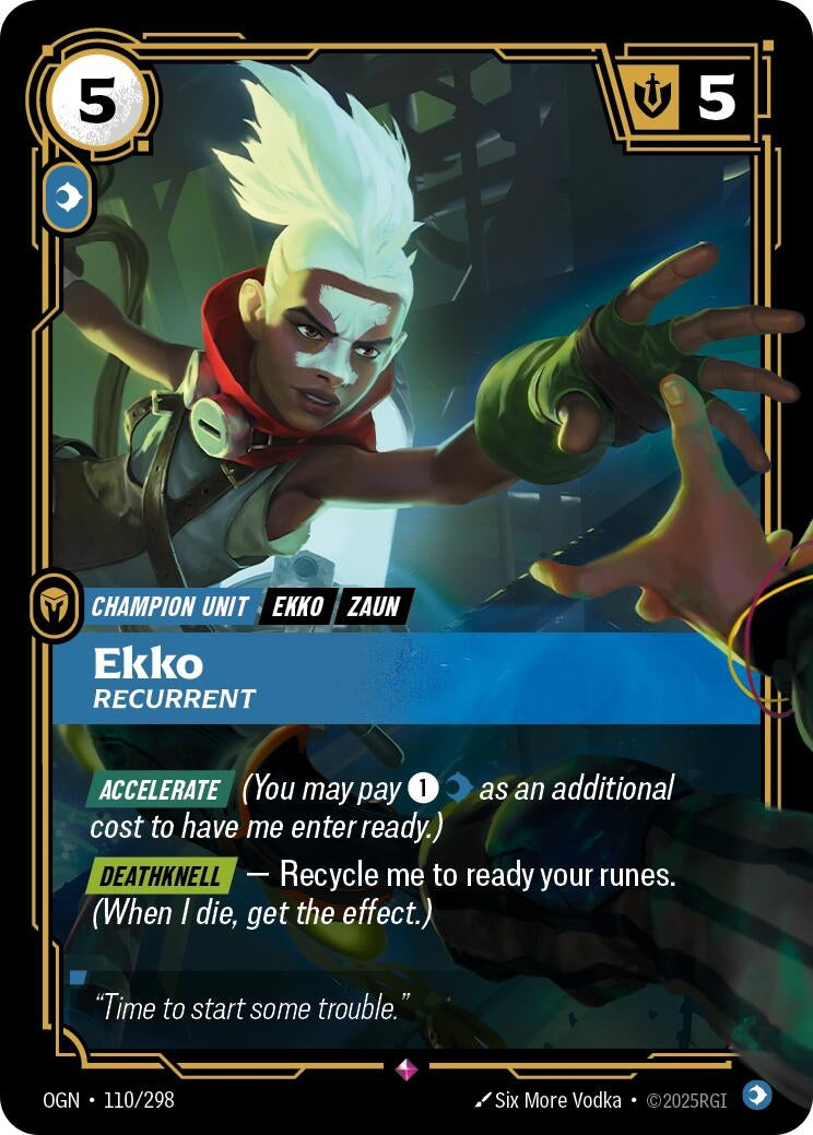 Image for Ekko - Recurrent (110/298) - Riftbound: League of Legends Trading Card Game