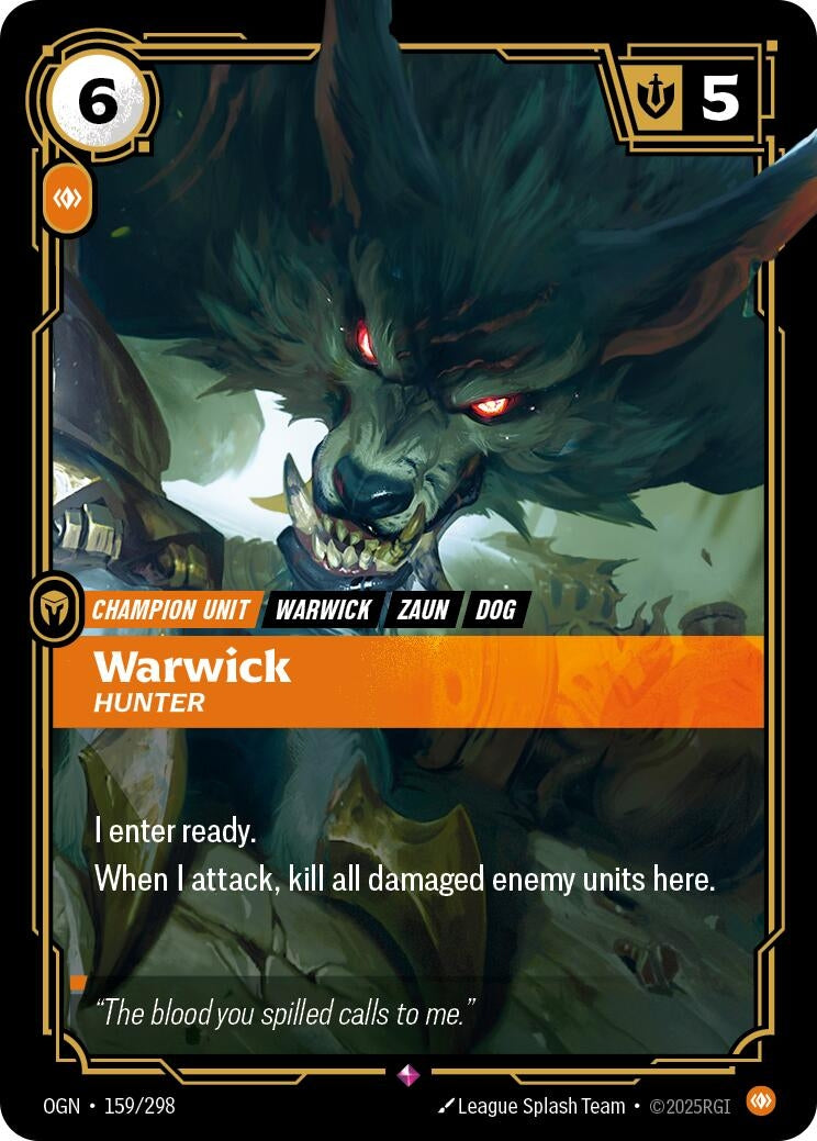 Image for Warwick - Hunter (159/298) - Riftbound: League of Legends Trading Card Game