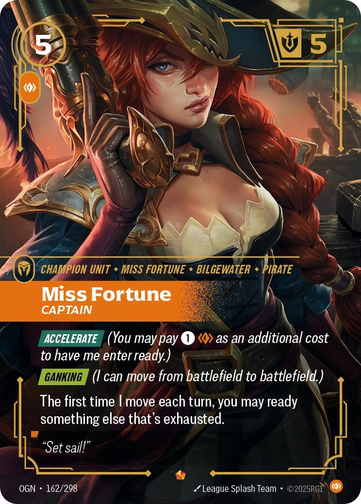 Image for Miss Fortune - Captain (162/298) - Riftbound: League of Legends Trading Card Game