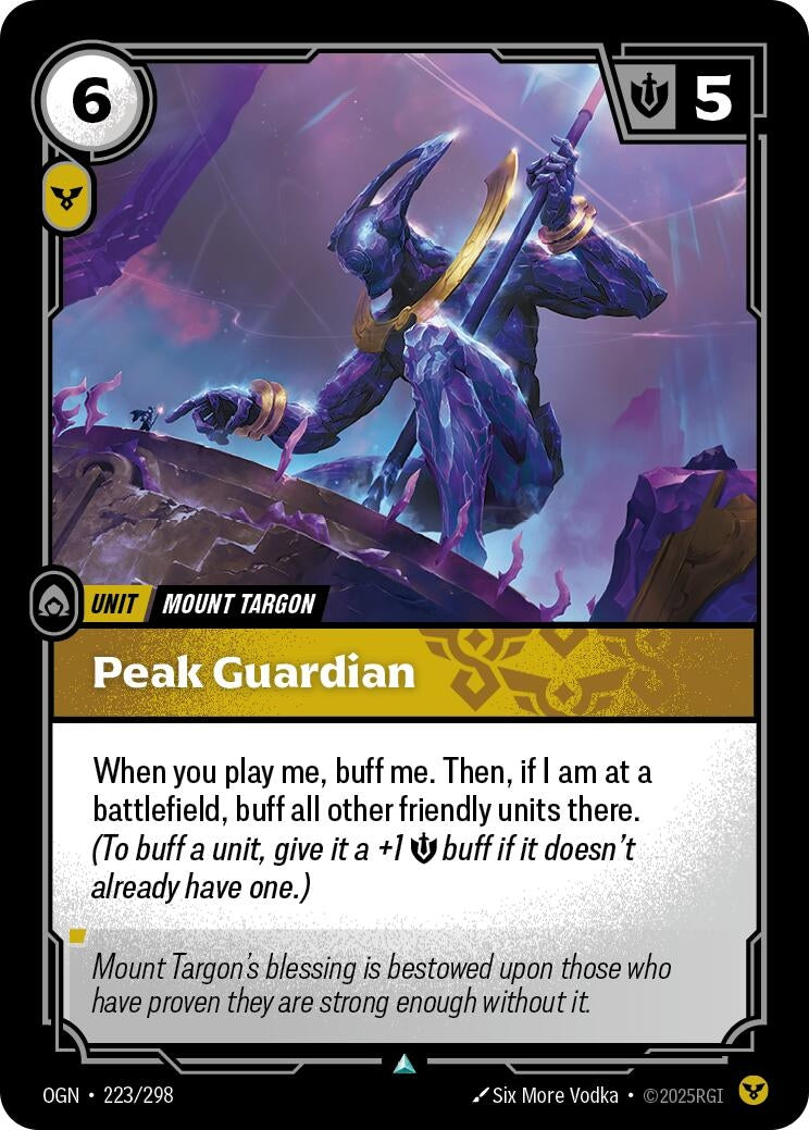 Image for Peak Guardian (223/298) - Riftbound: League of Legends Trading Card Game
