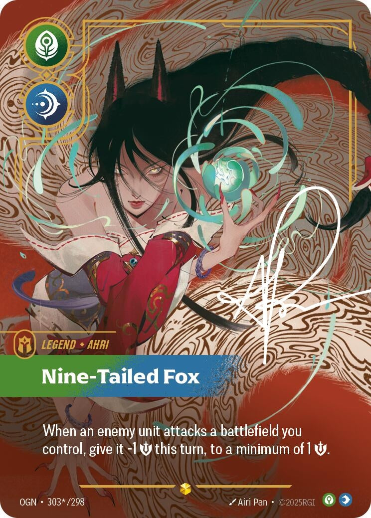 Image for Ahri, Nine-Tailed Fox (Signature) (303*/298) (OGN) - Riftbound: League of Legends Trading Card Game