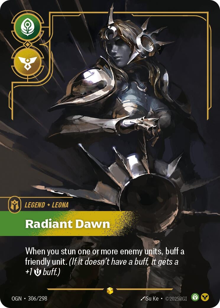 Image for Leona, Radiant Dawn (Overnumbered) (306/298) (OGN) - Riftbound: League of Legends Trading Card Game